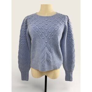 Jonathan Simkhai Blue Stella Alpaca Boule Crewneck Pullover, Size XS